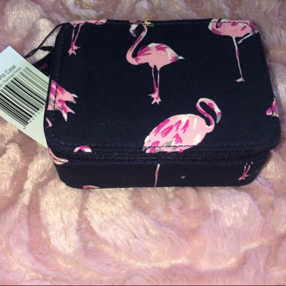 Vera Bradley flamingo travel pill case
